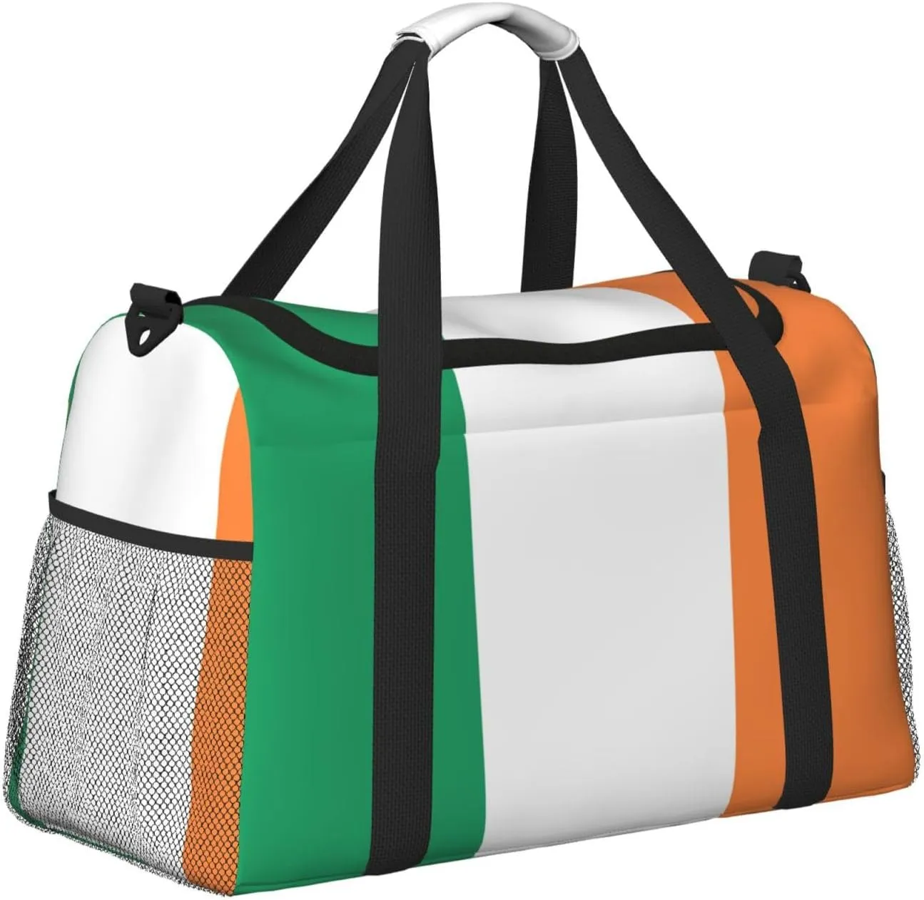 Flag Of Ireland Travel Duffel Bag Large Foldable Waterproof Overnight Bag For Beach Swim Bags Pool Sports Gym