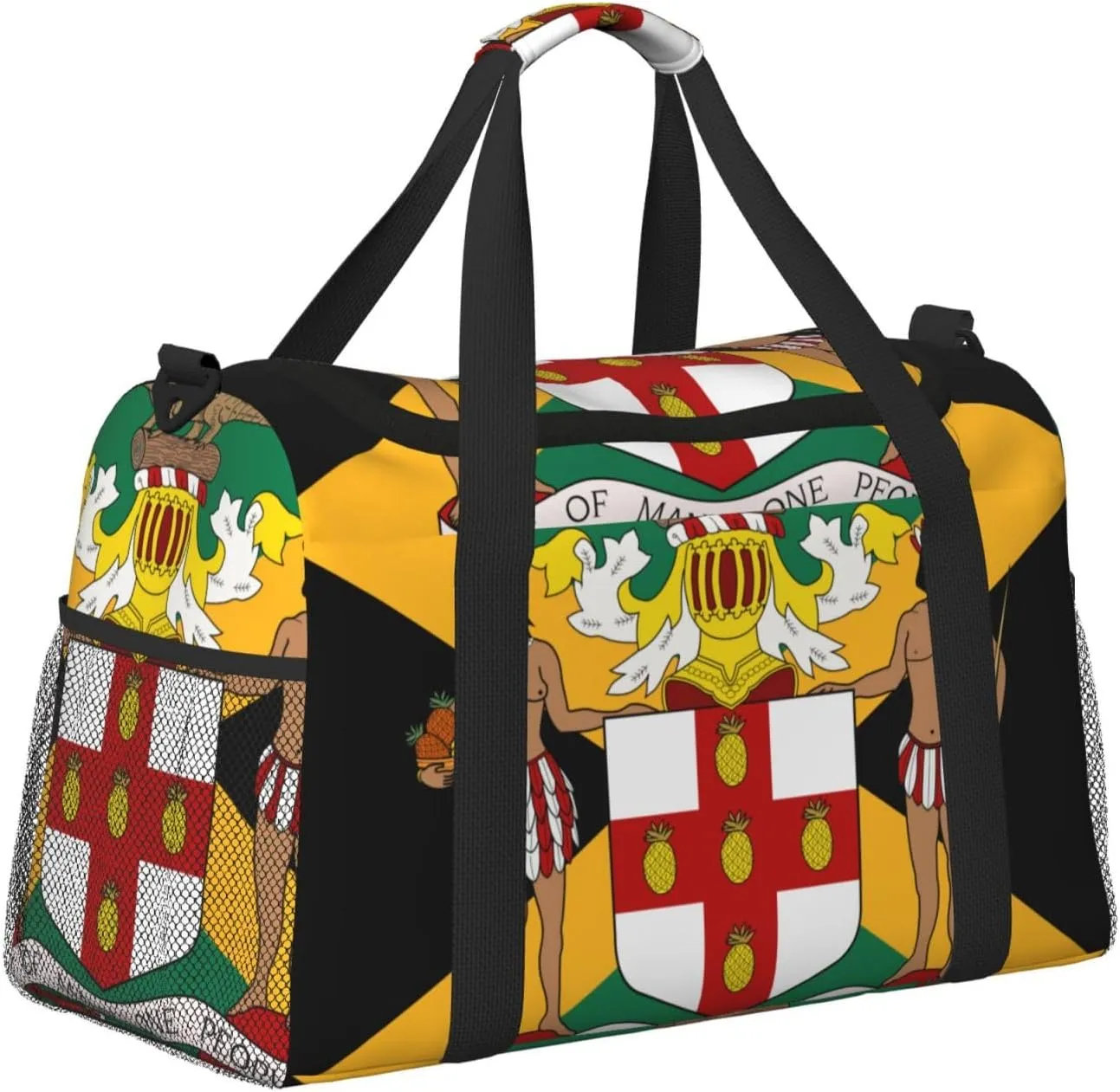 Flag Of Jamaica Travel Duffel Bag Large Foldable Waterproof Overnight Bag For Beach Swim Bags Pool Sports Gym