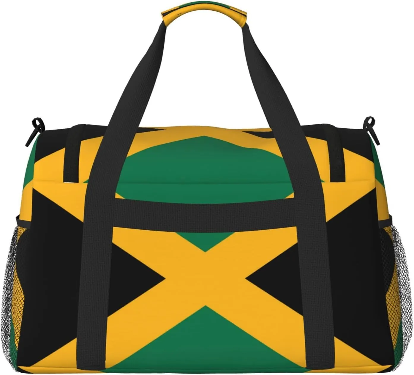 Flag Of Jamaica Travel Duffel Bag Large Foldable Waterproof Overnight Bag For Beach Swim Bags Pool Sports Gym