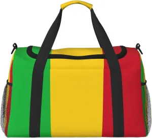 Flag Of Mali Travel Duffel Bag Large Foldable Waterproof Overnight Bag For Beach Swim Bags Pool Sports Gym