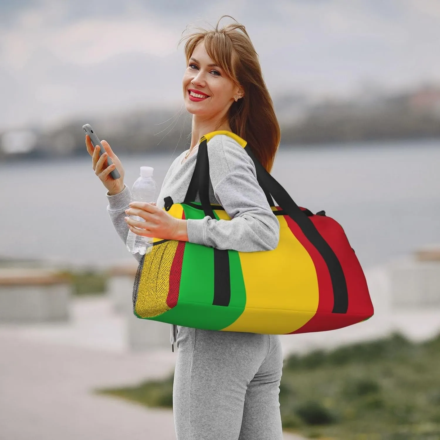 Flag Of Mali Travel Duffel Bag Large Foldable Waterproof Overnight Bag For Beach Swim Bags Pool Sports Gym