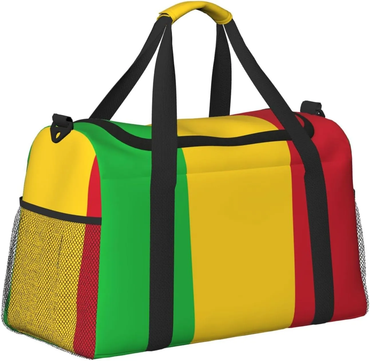 Flag Of Mali Travel Duffel Bag Large Foldable Waterproof Overnight Bag For Beach Swim Bags Pool Sports Gym