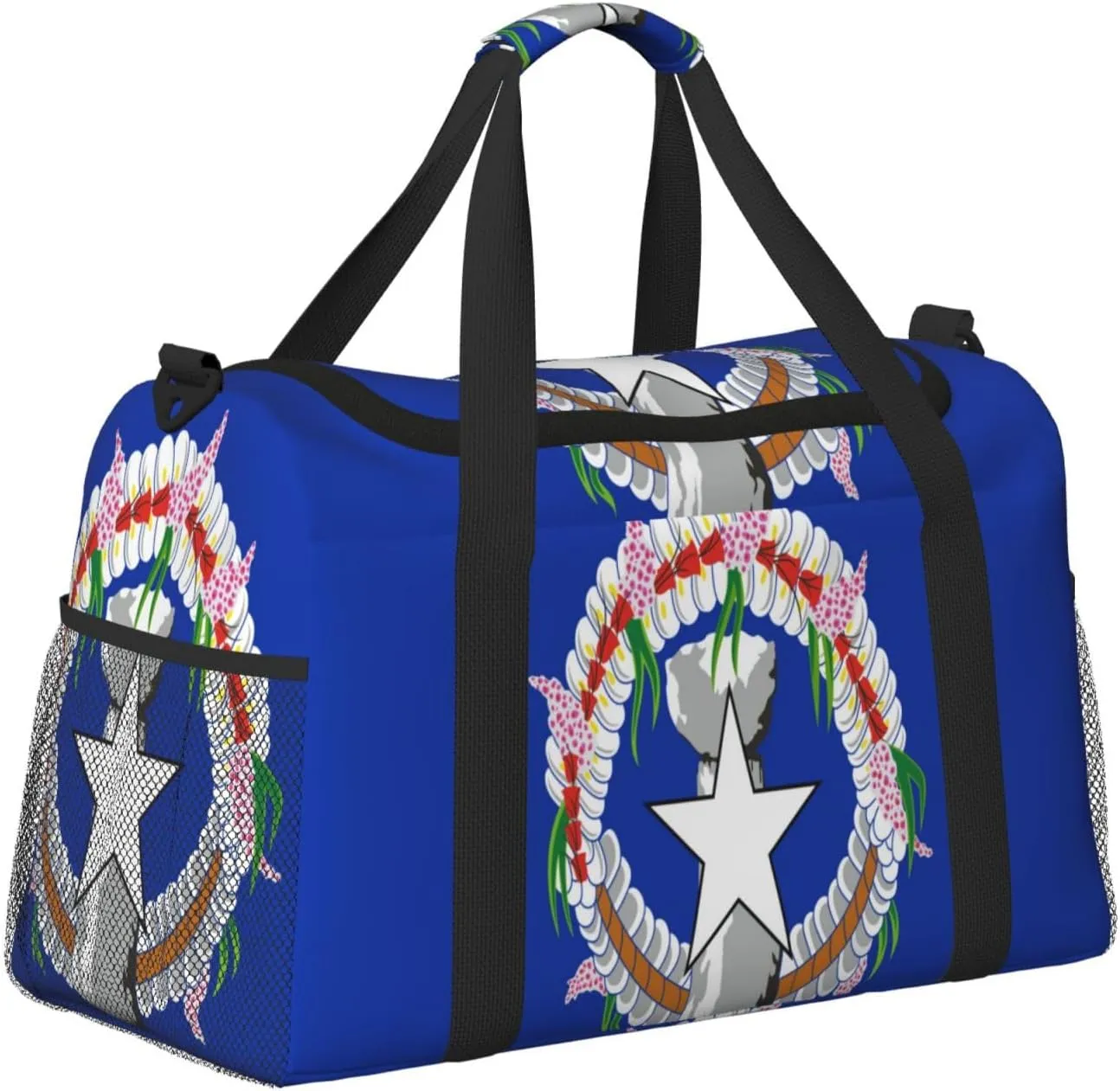 Flag Of Northern Mariana Travel Duffel Bag Large Foldable Waterproof Overnight Bag For Beach Swim Bags Pool Sports Gym