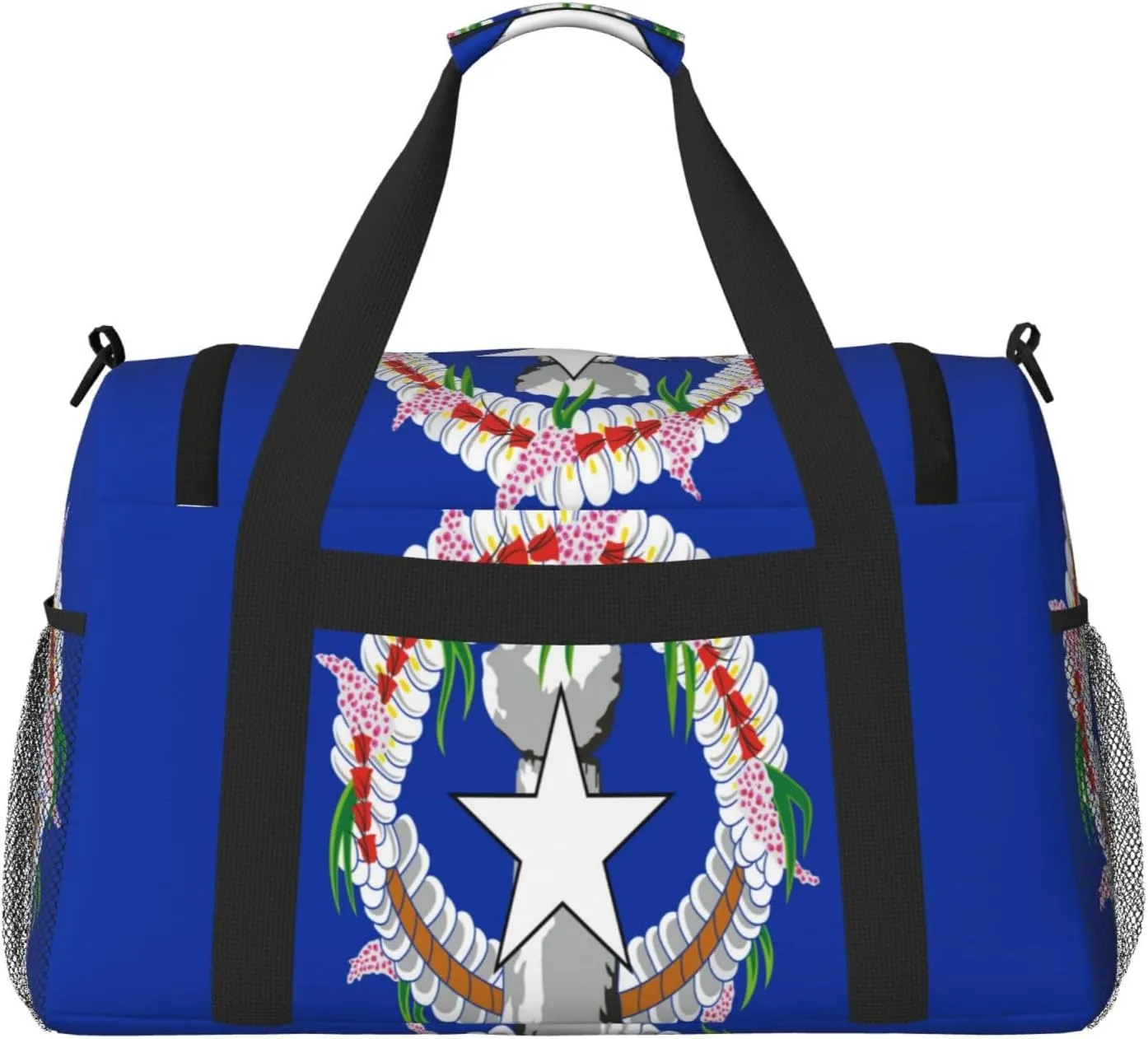 Flag Of Northern Mariana Travel Duffel Bag Large Foldable Waterproof Overnight Bag For Beach Swim Bags Pool Sports Gym