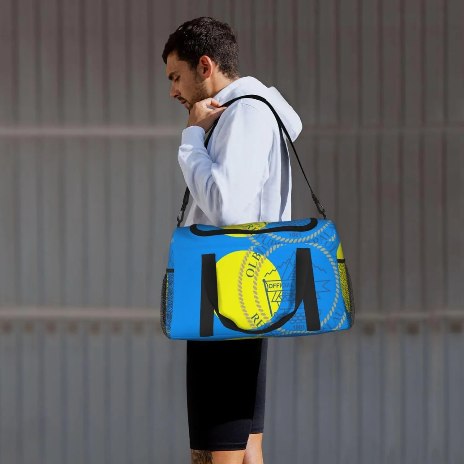Flag Of Palau Travel Duffel Bag Large Foldable Waterproof Overnight Bag For Beach Swim Bags Pool Sports Gym