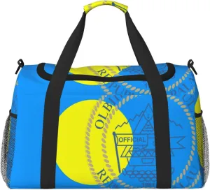 Flag Of Palau Travel Duffel Bag Large Foldable Waterproof Overnight Bag For Beach Swim Bags Pool Sports Gym