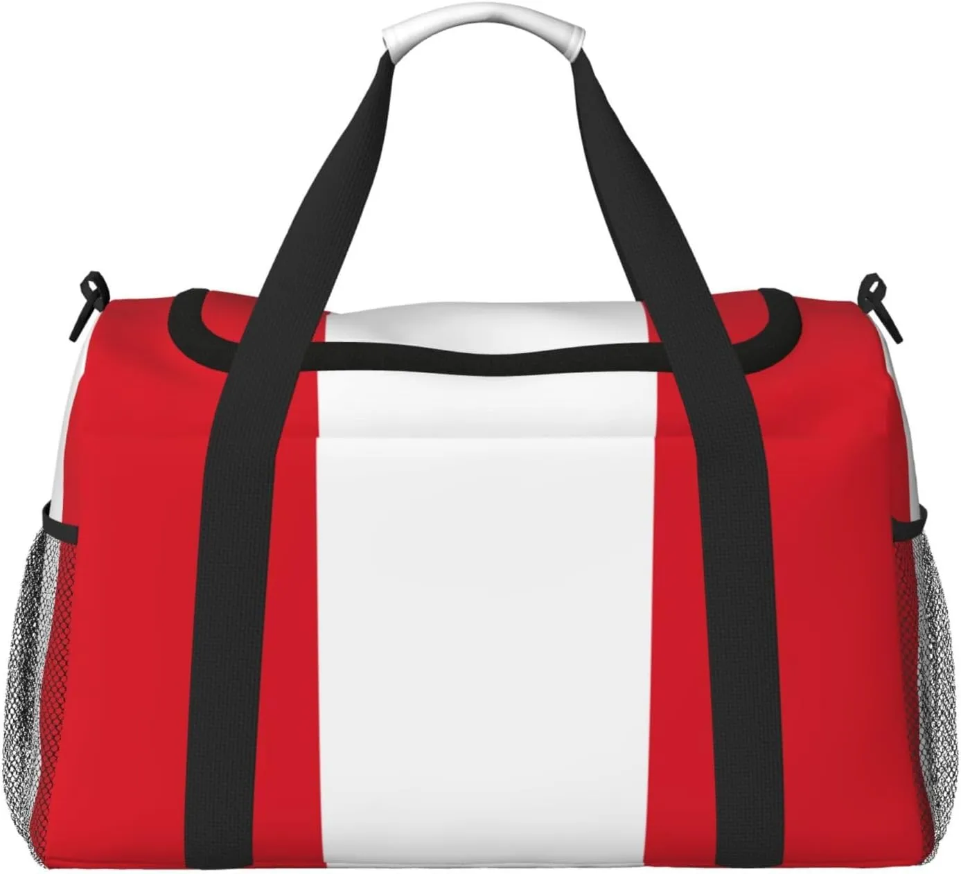Flag Of Peru Travel Duffel Bag Large Foldable Waterproof Overnight Bag For Beach Swim Bags Pool Sports Gym