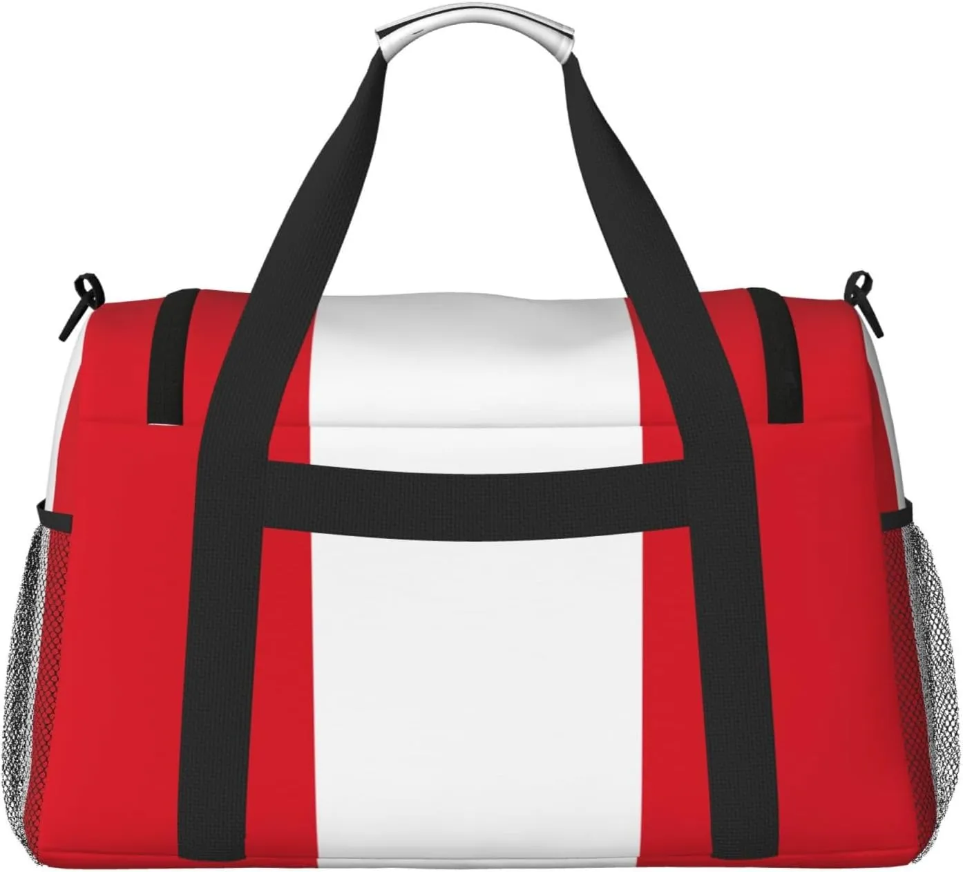 Flag Of Peru Travel Duffel Bag Large Foldable Waterproof Overnight Bag For Beach Swim Bags Pool Sports Gym