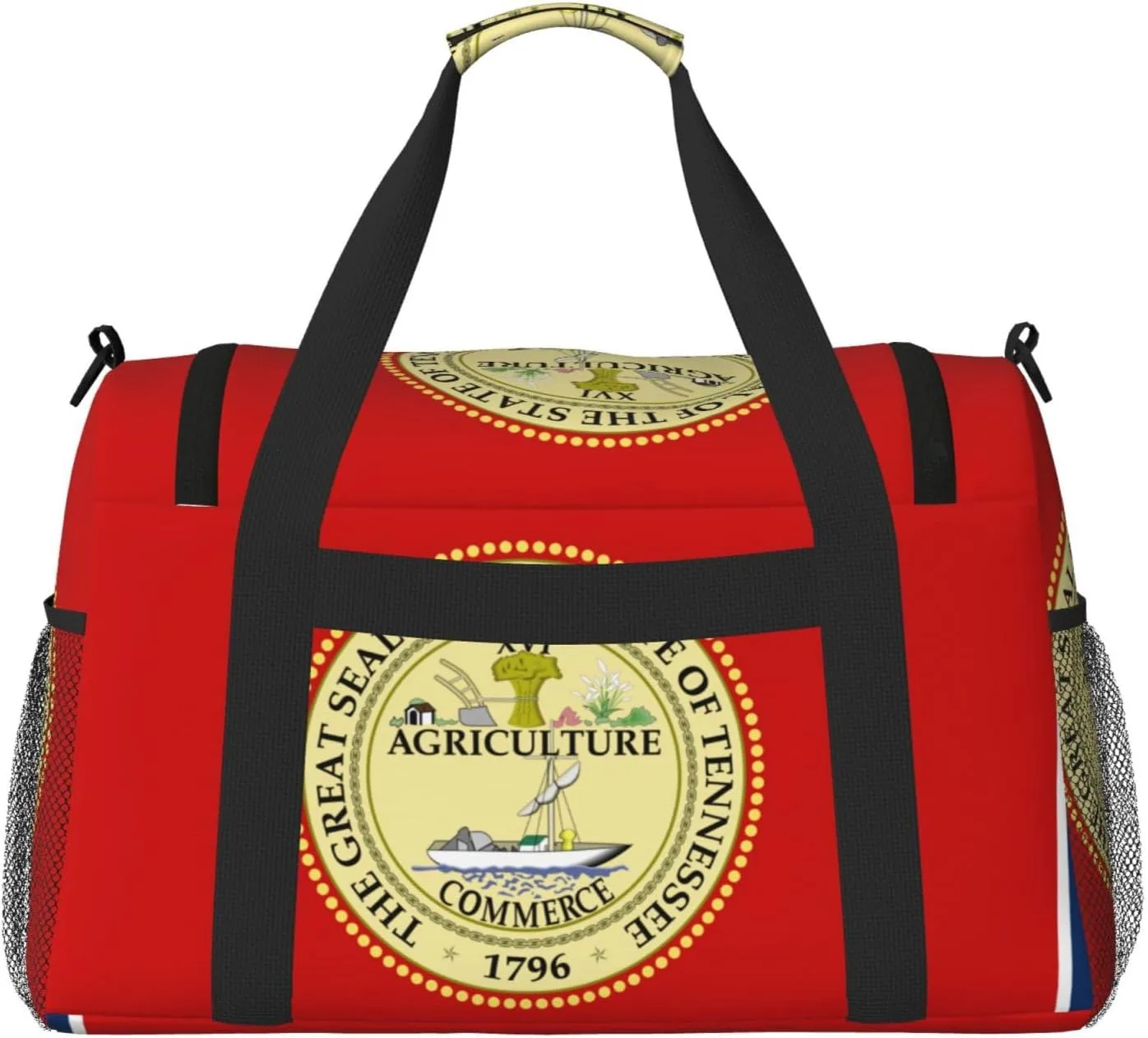 Flag Of Tennessee Travel Duffel Bag Large Foldable Waterproof Overnight Bag For Beach Swim Bags Pool Sports Gym