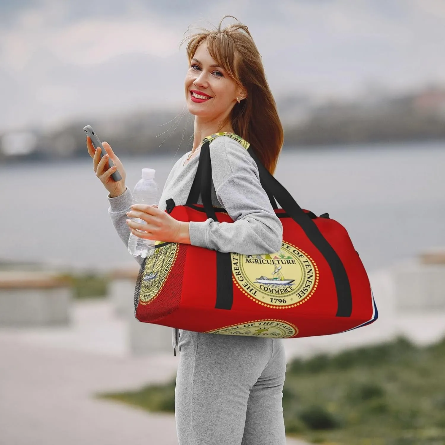 Flag Of Tennessee Travel Duffel Bag Large Foldable Waterproof Overnight Bag For Beach Swim Bags Pool Sports Gym