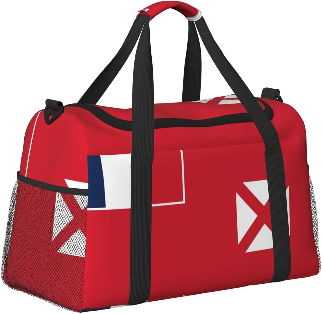 Flag Of Wallis Futuna Travel Duffel Bag Large Foldable Waterproof Overnight Bag For Beach Swim Bags Pool Sports Gym