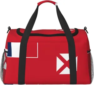 Flag Of Wallis Futuna Travel Duffel Bag Large Foldable Waterproof Overnight Bag For Beach Swim Bags Pool Sports Gym