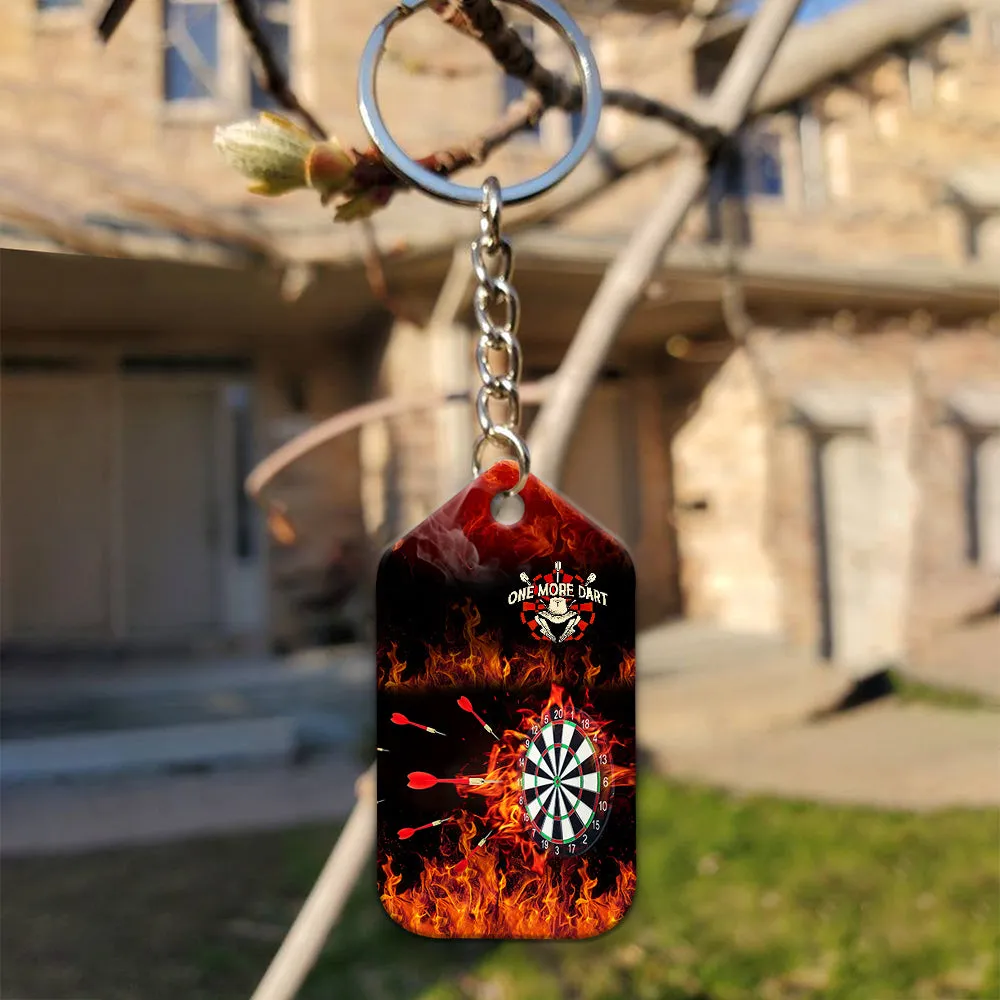 Flame Bullseye Dartboard Keychain Wolf And Darts For Dart Team Player