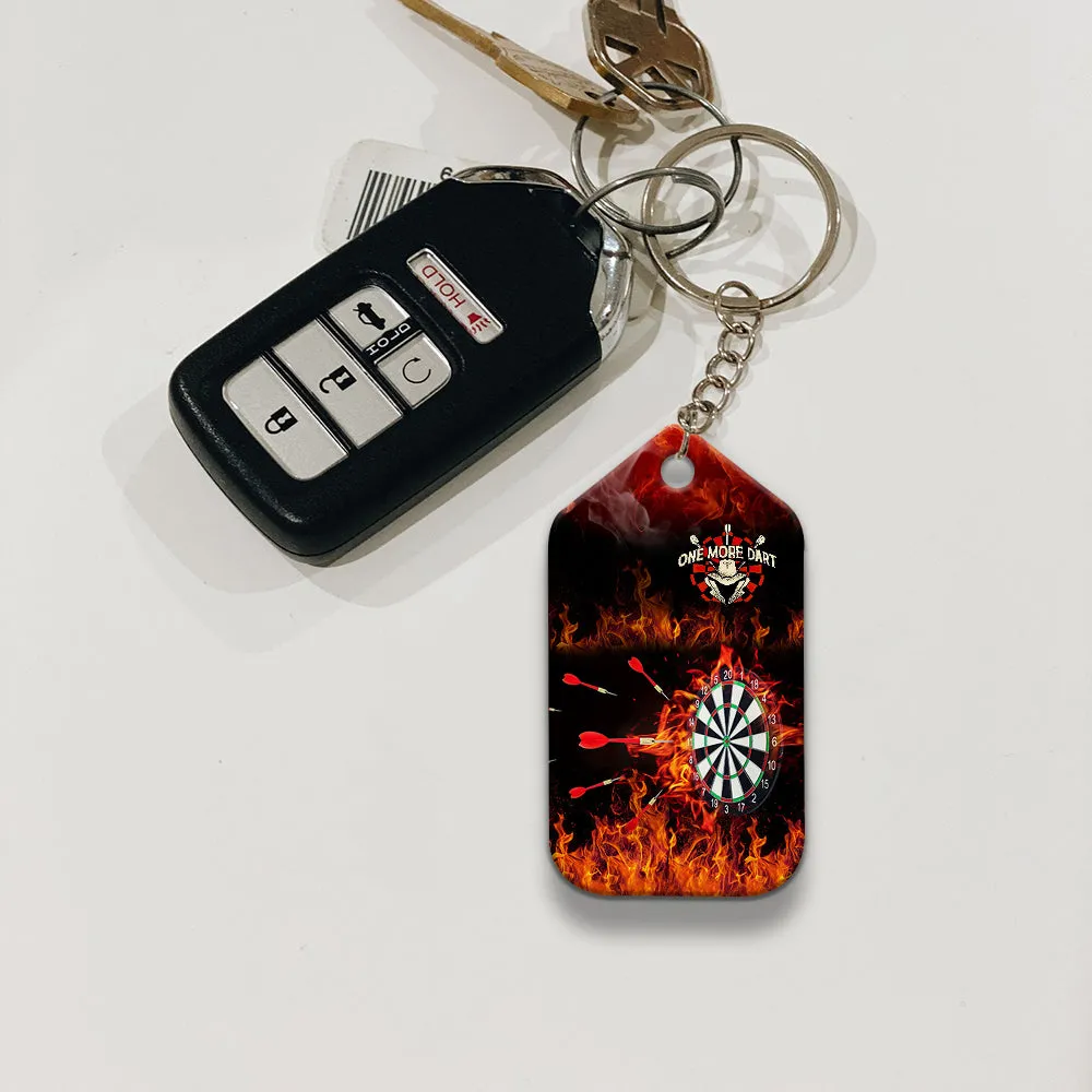 Flame Bullseye Dartboard Keychain Wolf And Darts For Dart Team Player
