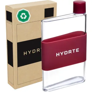 Flat Water Bottle 13 oz, Leak Proof and Slim Water Bottle Design, The Purse Water Bottle, Cute Water Bottles made for Women and Men, BPA Free Square Water Bottle