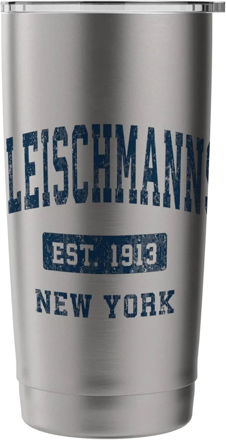 Fleischmanns New York NY Vintage Athletic Sports Design Stainless Steel Insulated Tumbler