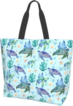 Flower Sugar Skull Tote Bags Reusable Women Shoulder Travel Beach Bag Shopping Work Daily