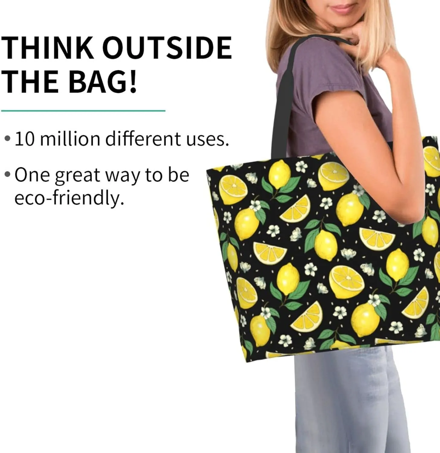 Flower Sugar Skull Tote Bags Reusable Women Shoulder Travel Beach Bag Shopping Work Daily