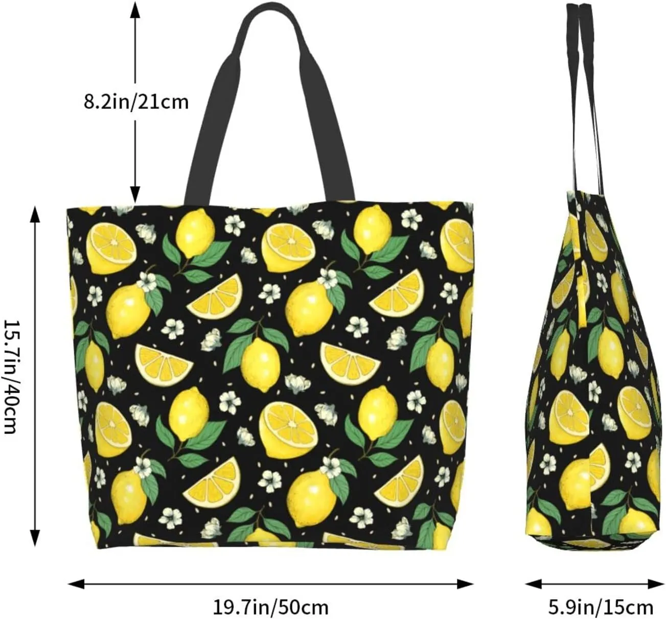 Flower Sugar Skull Tote Bags Reusable Women Shoulder Travel Beach Bag Shopping Work Daily
