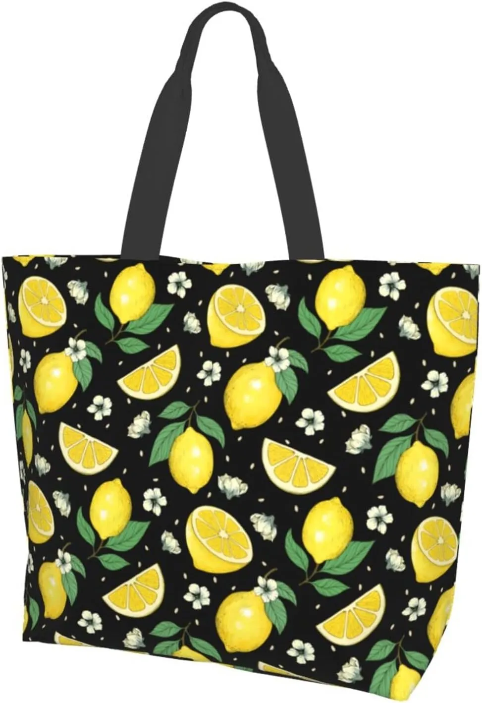 Flower Sugar Skull Tote Bags Reusable Women Shoulder Travel Beach Bag Shopping Work Daily