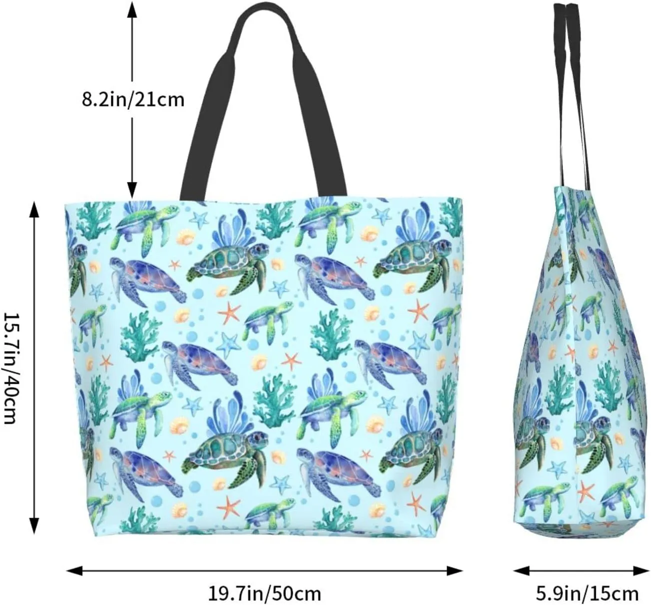 Flower Sugar Skull Tote Bags Reusable Women Shoulder Travel Beach Bag Shopping Work Daily