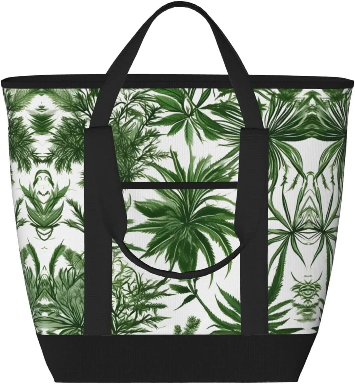 Flowering Herbs and Herbaceous Plants Large Capacity Insulated Tote Bag - Adjustable Shoulder Strap, Perfect for Work, Picnic, and Travel - Stylish