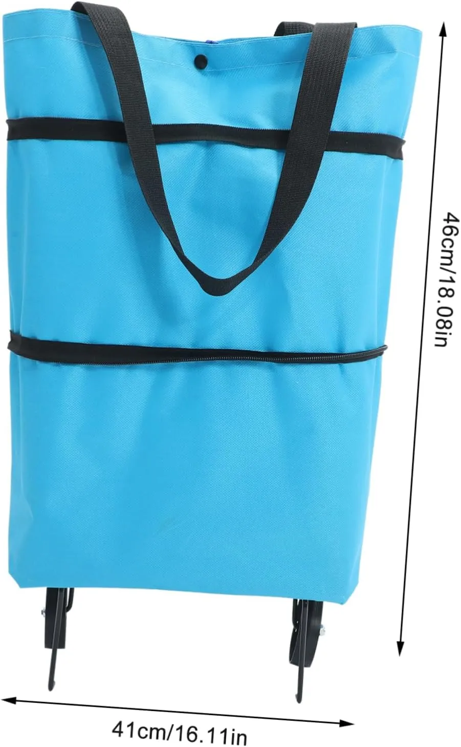 Foldable Grocery Cart Shopping Bag Wheels Collapsible Trolley Large Shopping Bag Storage Wheels