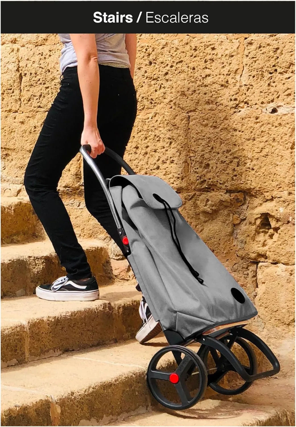 Foldable Grocery Shopping Cart with Wheels | Collapsible Personal Folding Cart for Groceries | Durable & Portable | Green