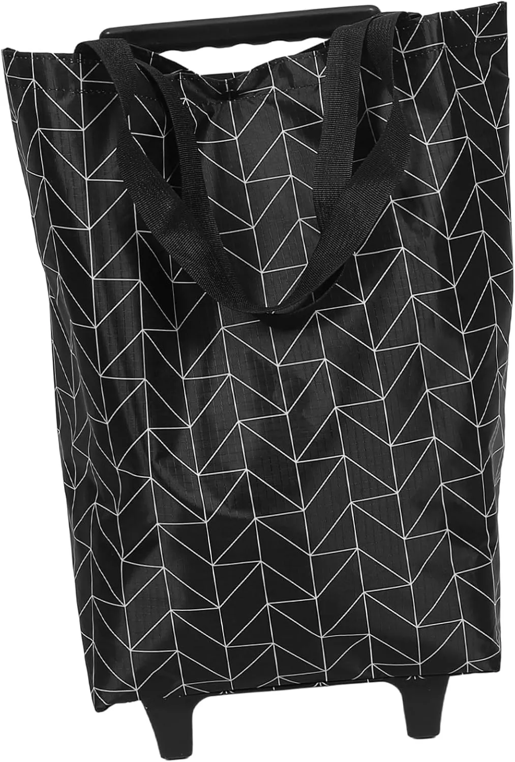 Folding Shopping Cart Stylish Utility Cart Shopping Bag Wheels for Heavy Loads