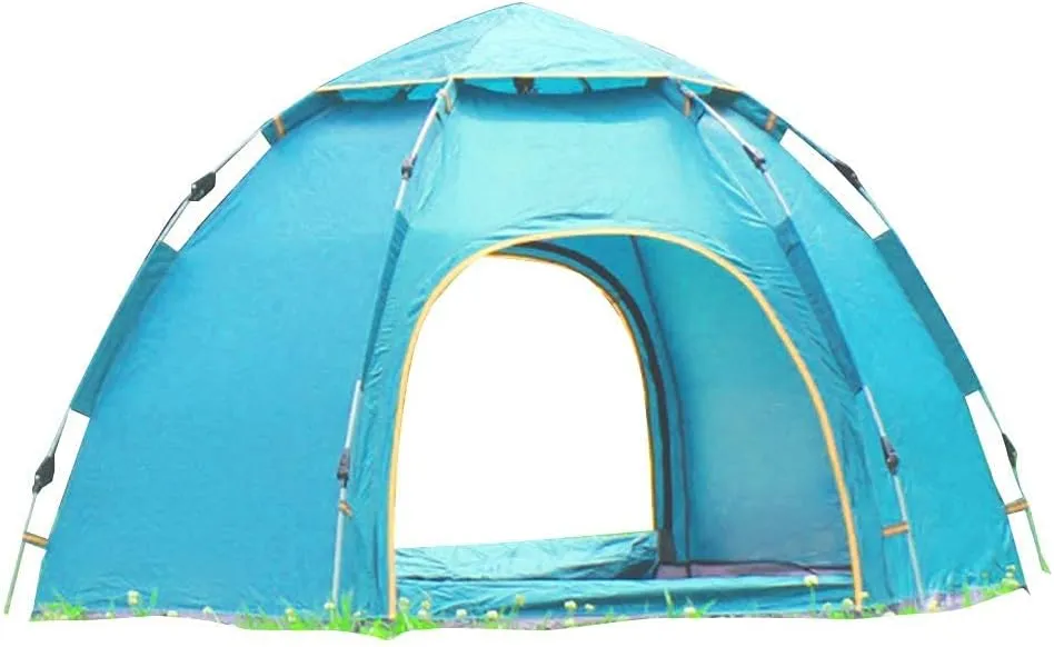 Four Seasons Family Camping Tent for 3-4 Persons, Pop Up Tent Waterproof Sun Shade Anti UV Easy Set Up for Beach/Hiking/Backpacking/Fishing Instant Sun Shelter