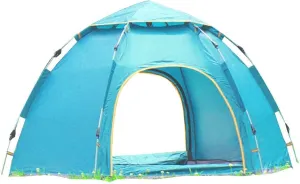 Four Seasons Family Camping Tent for 3-4 Persons, Pop Up Tent Waterproof Sun Shade Anti UV Easy Set Up for Beach/Hiking/Backpacking/Fishing Instant Sun Shelter