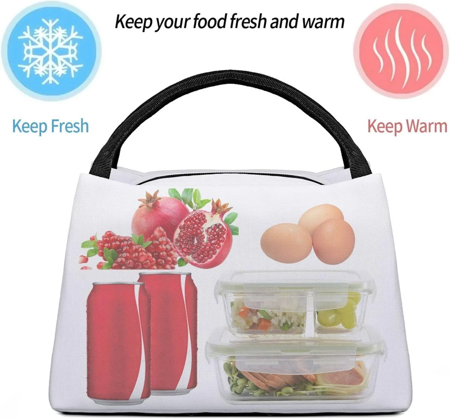 FREEHOTU Pine Forest Green Witch Moon Pattern Insulated Lunch Bags For Women Men, Reusable Lunch Cooler Bags Tote Box Meal Prep For Work Picnics Or Travel