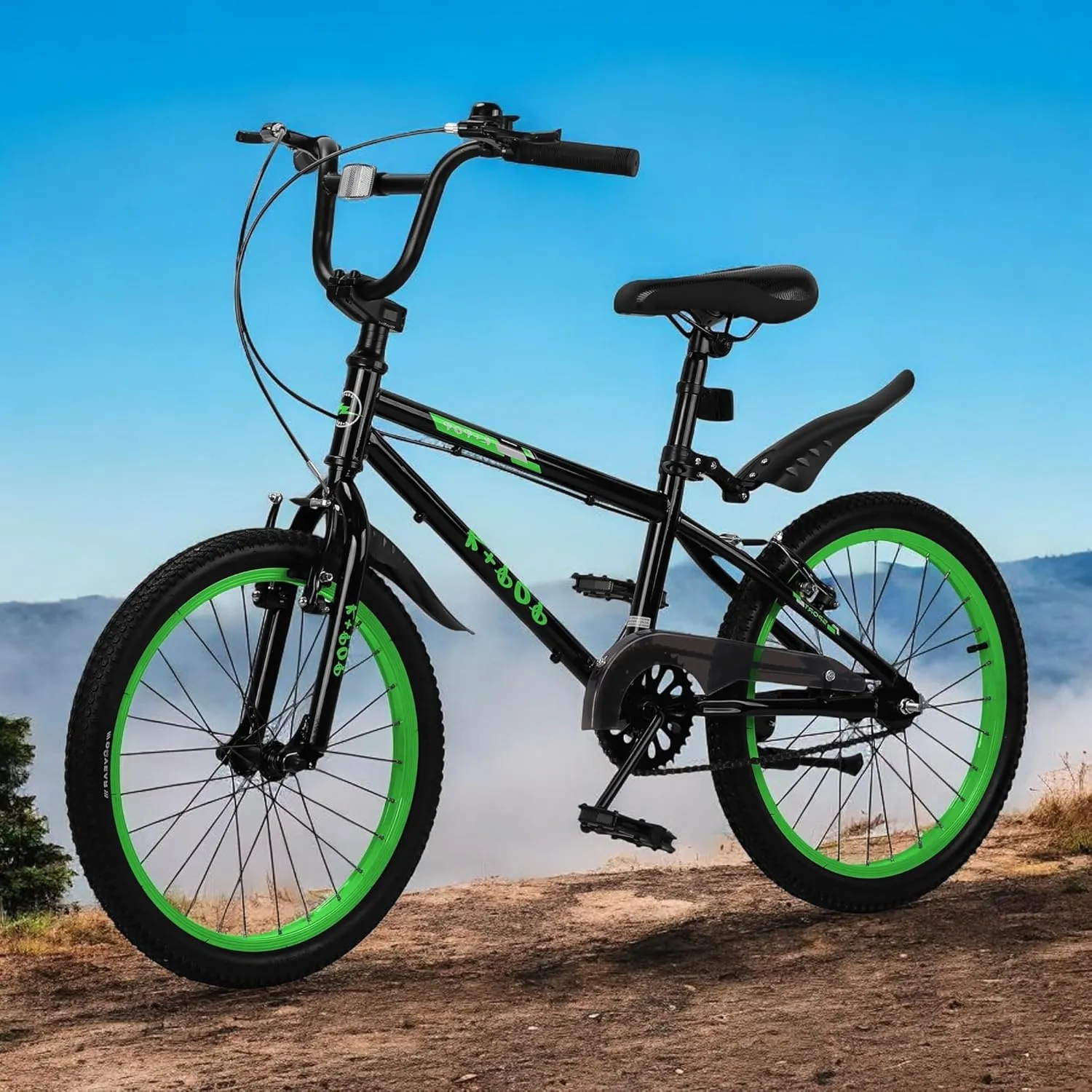 Freestyle BMX Bikes, 20/26 inch Kids Mountain Bike, Steel Frame/Adjustable Ergonomic, Single Speed Bicycles for Boys, Outdoor Cycling Bike Road Bicycle Mountain Bike, Multiple Colors