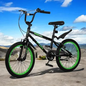 Freestyle BMX Bikes, 20/26 inch Kids Mountain Bike, Steel Frame/Adjustable Ergonomic, Single Speed Bicycles for Boys, Outdoor Cycling Bike Road Bicycle Mountain Bike, Multiple Colors