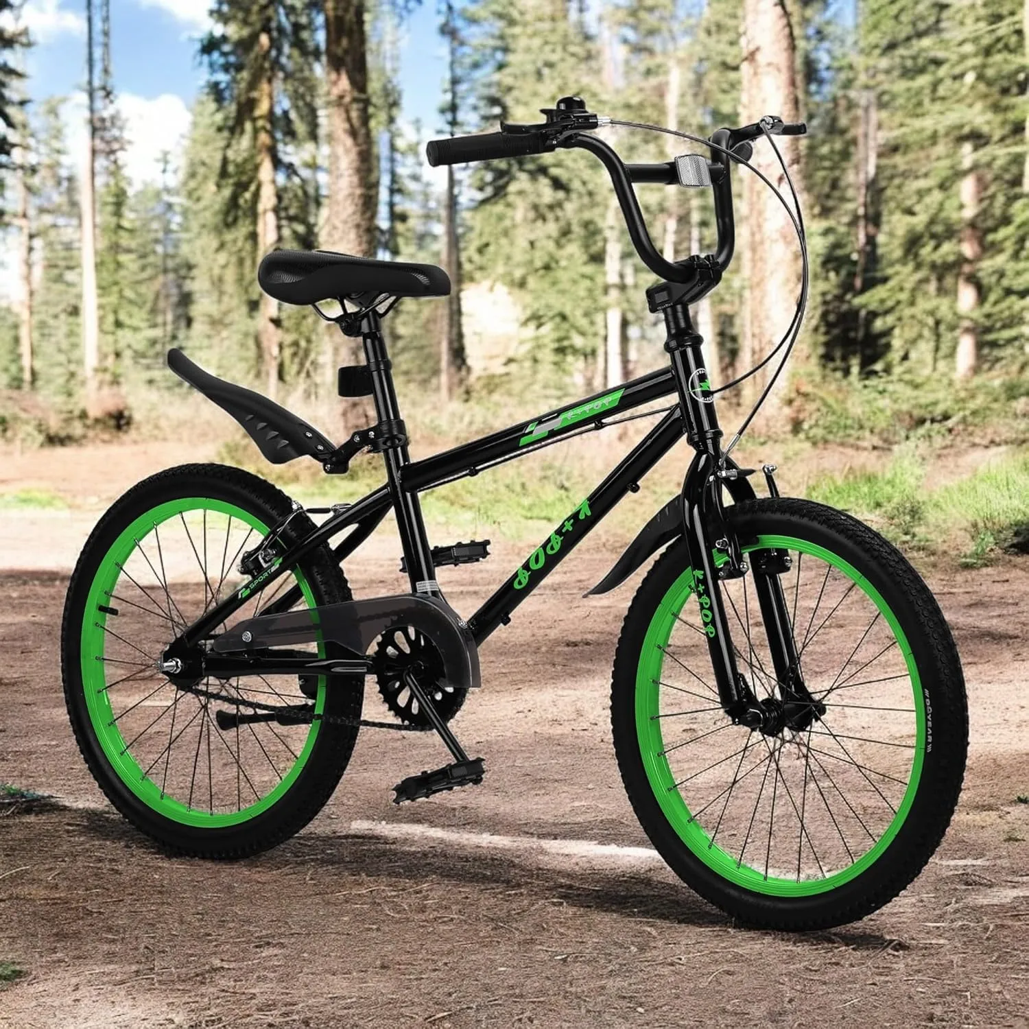 Freestyle BMX Bikes, 20/26 inch Kids Mountain Bike, Steel Frame/Adjustable Ergonomic, Single Speed Bicycles for Boys, Outdoor Cycling Bike Road Bicycle Mountain Bike, Multiple Colors