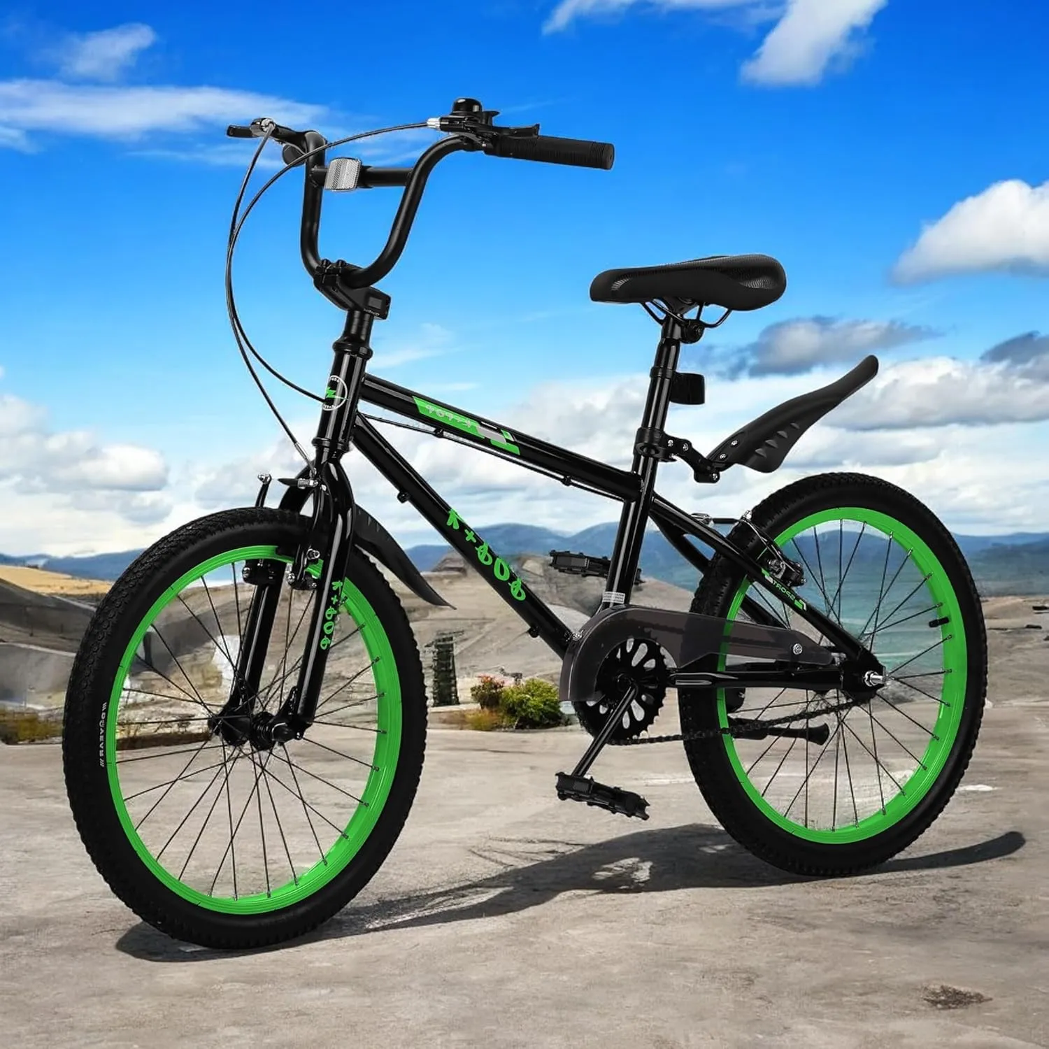 Freestyle BMX Bikes, 20/26 inch Kids Mountain Bike, Steel Frame/Adjustable Ergonomic, Single Speed Bicycles for Boys, Outdoor Cycling Bike Road Bicycle Mountain Bike, Multiple Colors
