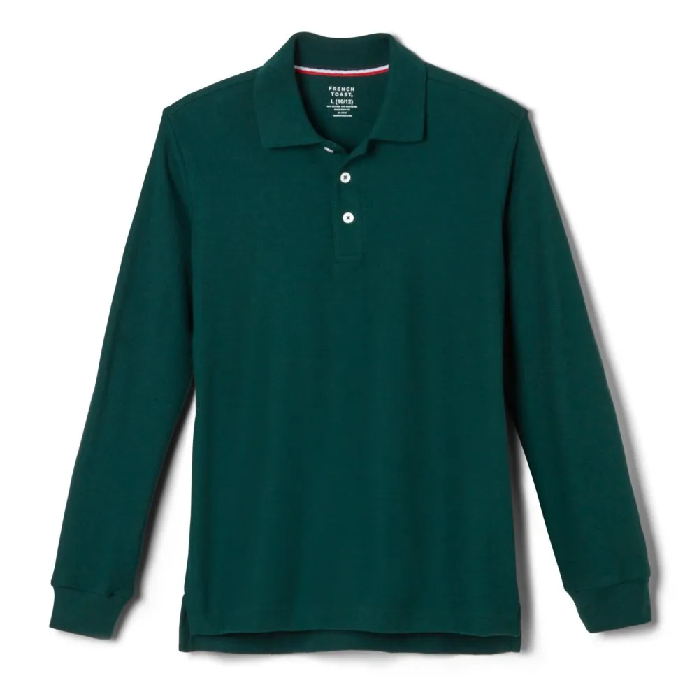 French Toast Boys Long Sleeve Pique Polo