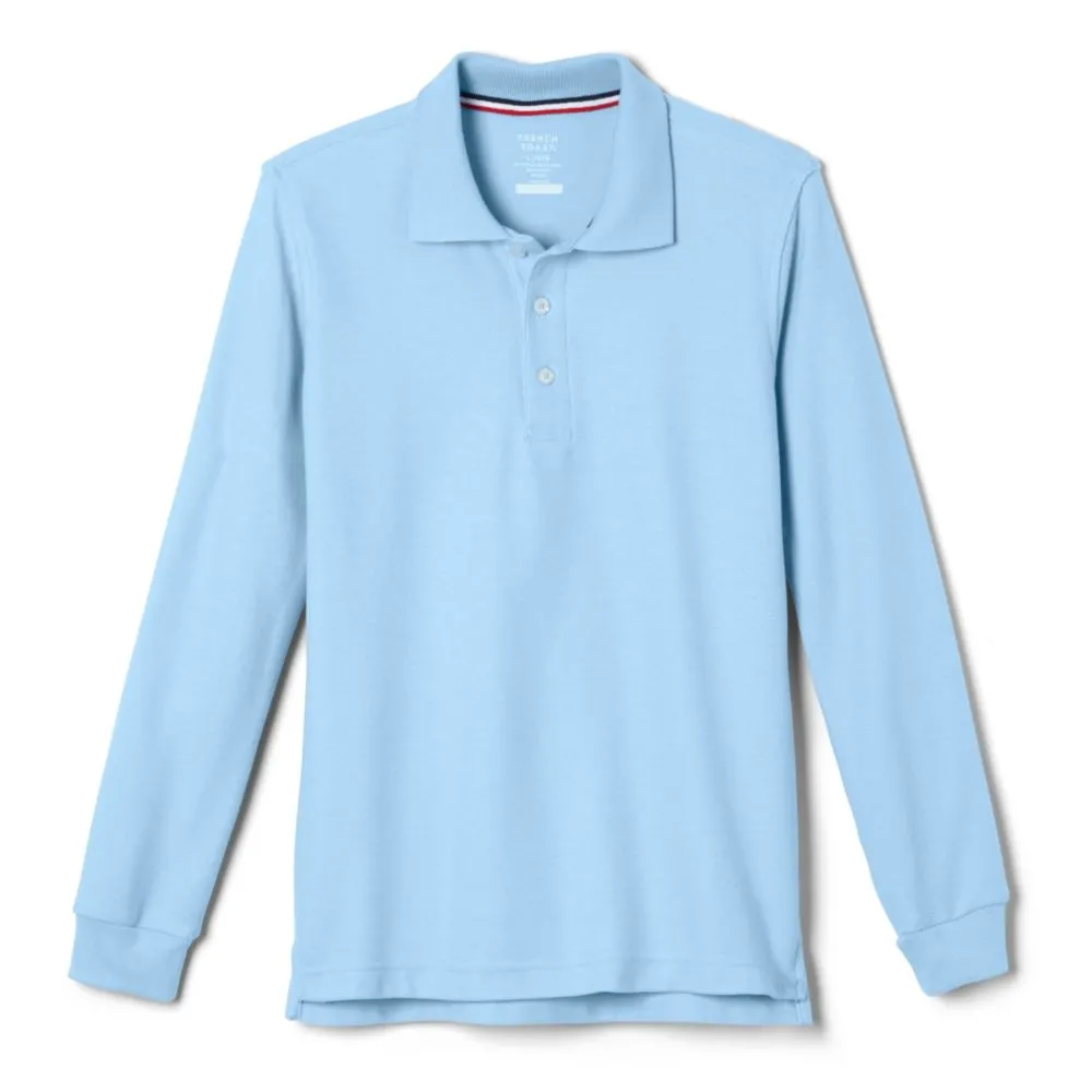 French Toast Boys Long Sleeve Pique Polo