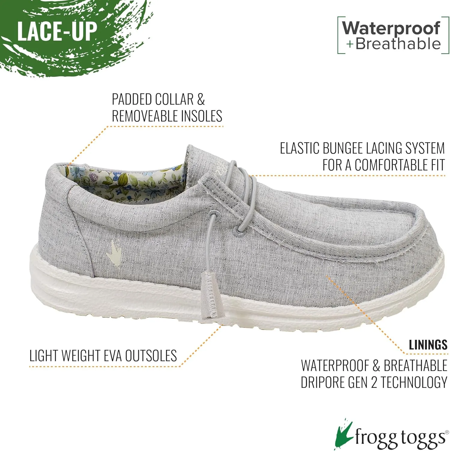 FROGG TOGGS Footwear Women's Java Casual Waterproof Shoe