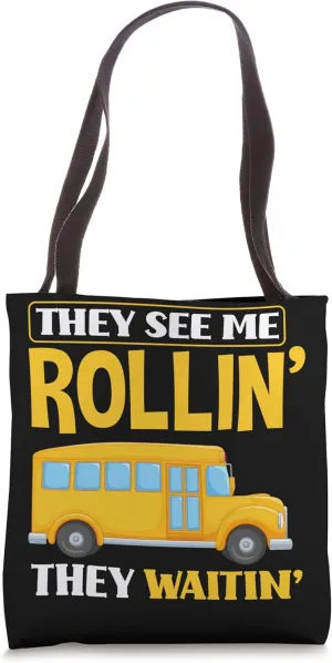 Funny School Bus Driver Tote Bag