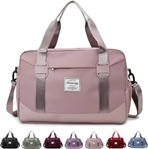 FUNSEED Large Carry-on Luggage, Travel Duffel Bags for Women and Men, 18.5×7.5×12.6 Personal Item Gym Bag (Pink)