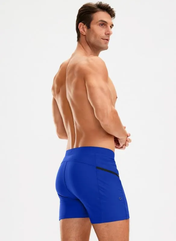 G Gradual Men's Swimsuit Trunks with Zipper Pockets Quick Dry Swimwear Bathing Suit Swim Briefs Board Shorts for Men