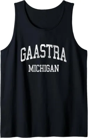Gaastra Michigan MI Vintage Athletic Sports Design Tank Top