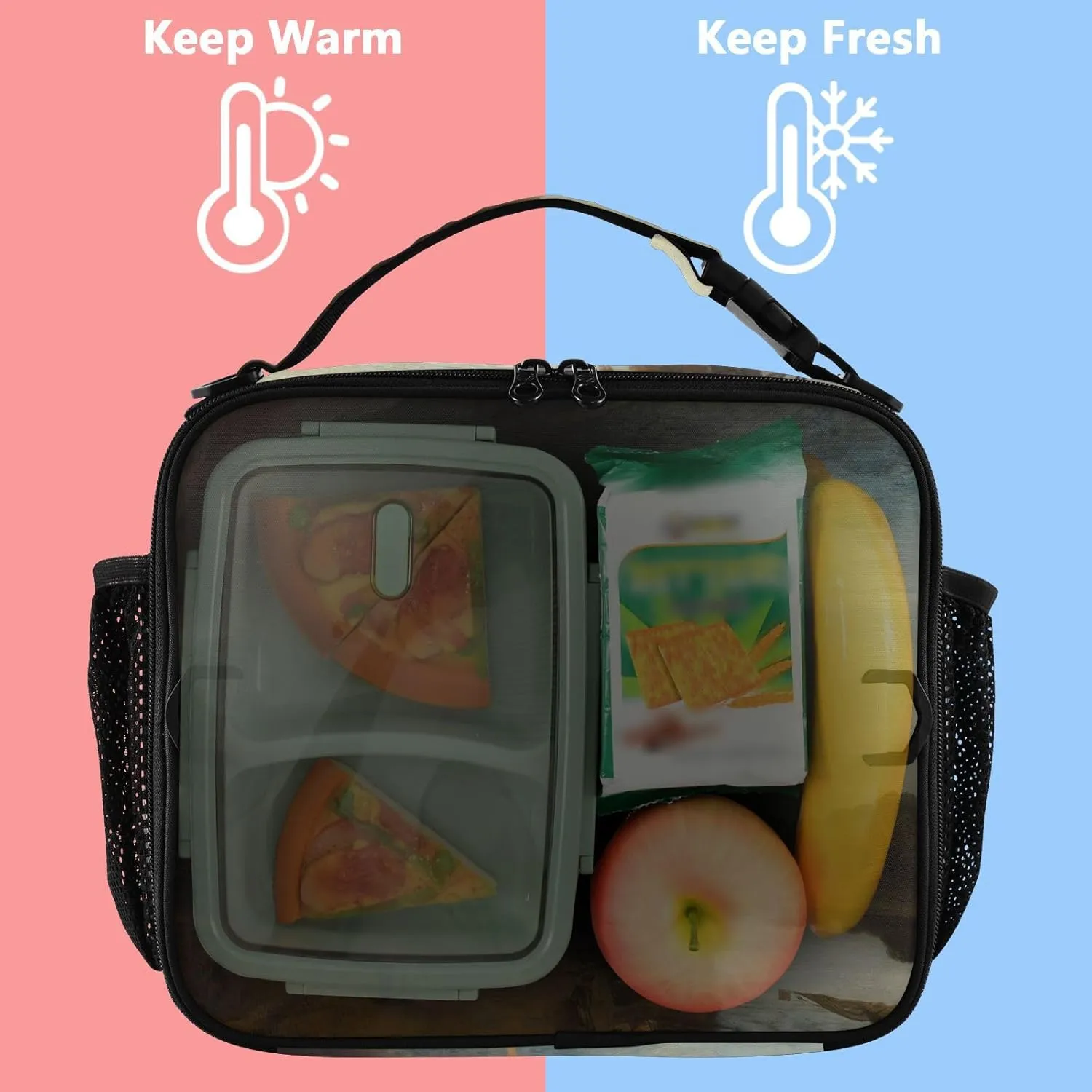 GAIGEO Rembrandt Mill Prints Lunch Box Girls Women Lunch Bag Kids Mens Lunchbox for Work Reusable Cooler Bag Insulated with Adjustable Shoulder Strap