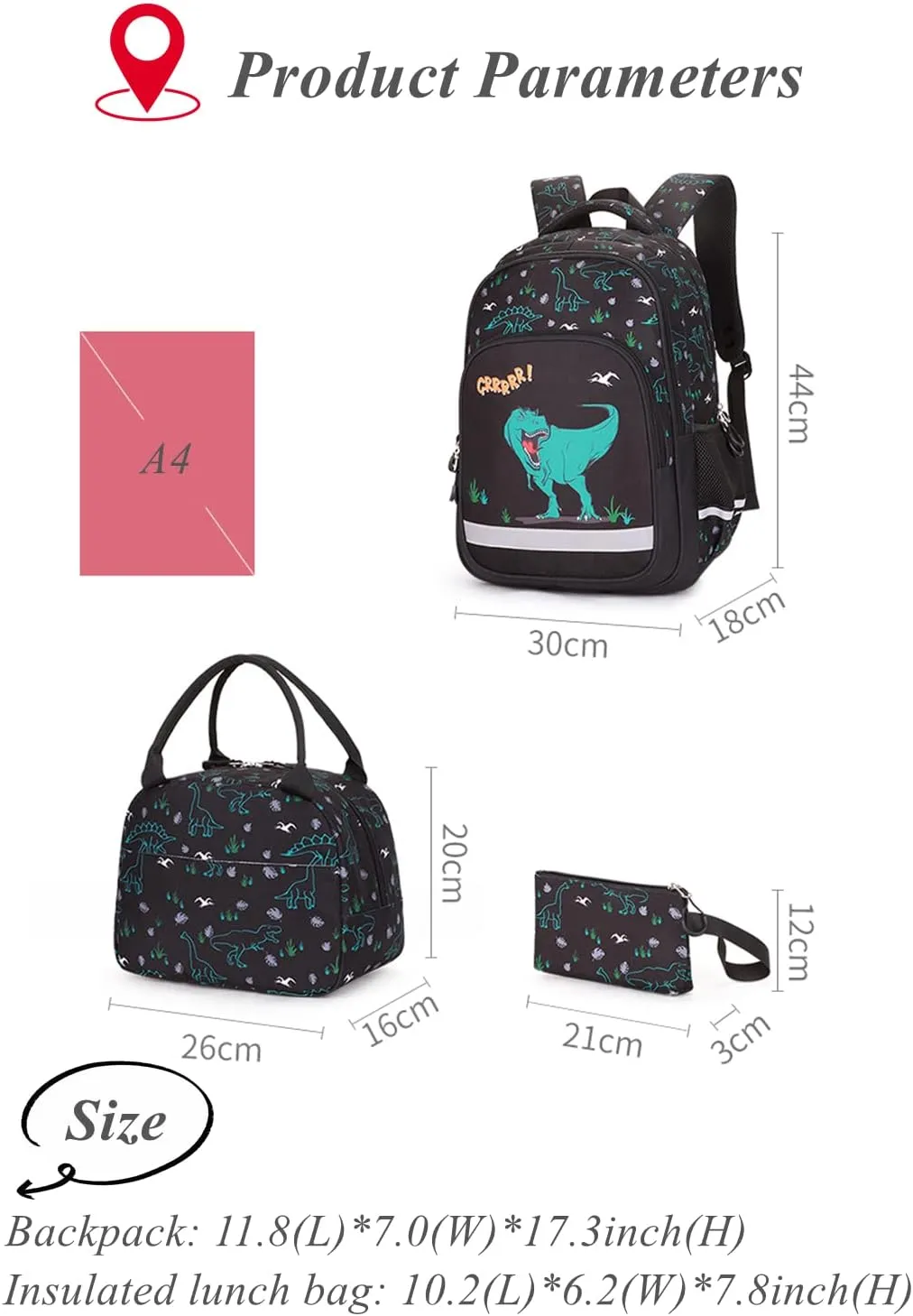 Galaxy-Print School-Bag Backpack for Boys Middle-School Elementary Bookbag