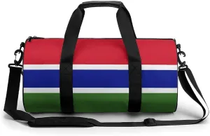 Gambia Flag Waterproof Gym Bag for Travel Dry Wet Separation for Beach Yoga Weekender