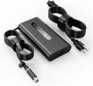 GaN 240W 19.5V 12.31A Slim AC Charger Fit for Dell Alienware M15 R7 X16 X17 R2 X15 R2 M17 R5 Precision 7670 7680 7770 7780 LA240PM200 HA240PM200 DA240PM200 Laptop Supply Power Adapter Cord