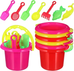 Garneck 24pcs Beach Bucket Mini Sand for Lightweight and Easy to Grip for Creative Play and Parent Interaction