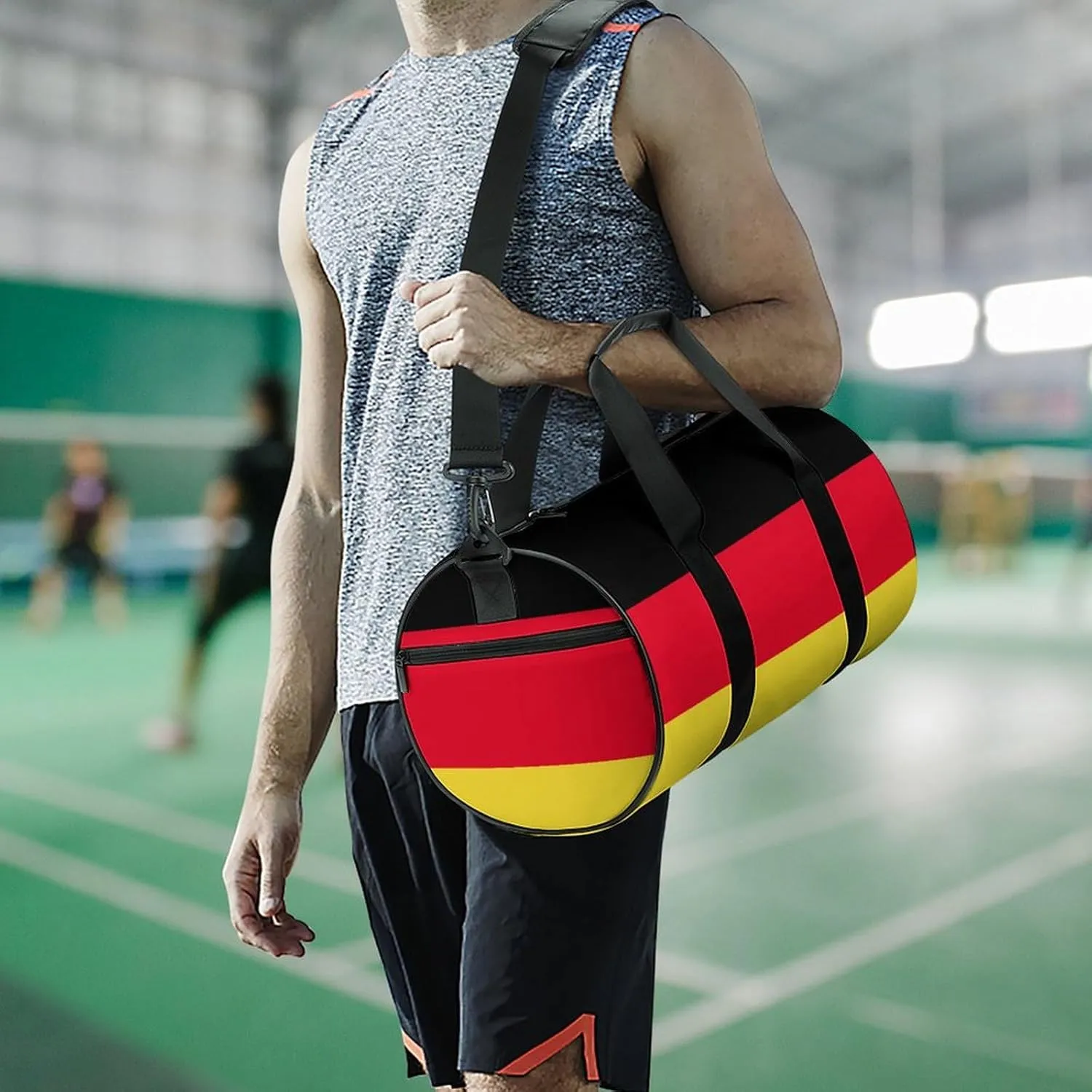 Germany Flag Sports Duffel Bag for Women Men with Wet Pocket Lightweight Gym Travel Tote