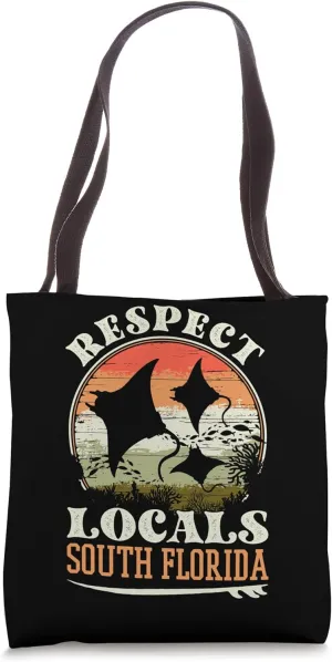 Giant Oceanic Manta Ray, Respect De Locals, South Florida Tote Bag